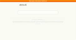 Desktop Screenshot of aktiva.sk